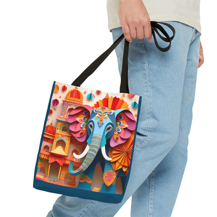 Elephant at an Autumn Festival Tote Bag (AOP)