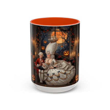🌙🎃 The Moonlit Pumpkin Parlor Colorful Mug – Elegant Halloween Charm