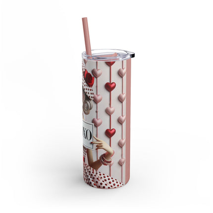 Fashionably Yours, XOXO Skinny Matte Tumbler, 20oz