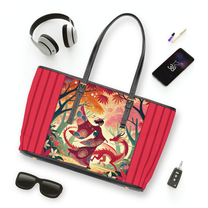 The Dragon Fairy’s Dance PU Leather Shoulder Bag