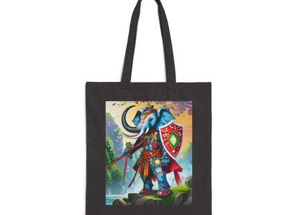 Cyberpunk Elephant Cotton Canvas Tote Bag