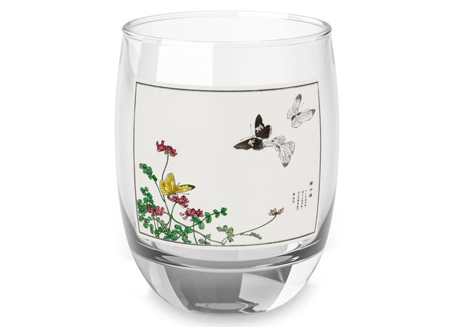 Butterflies and flower illustration by Morimoto Toko Whiskey Glass