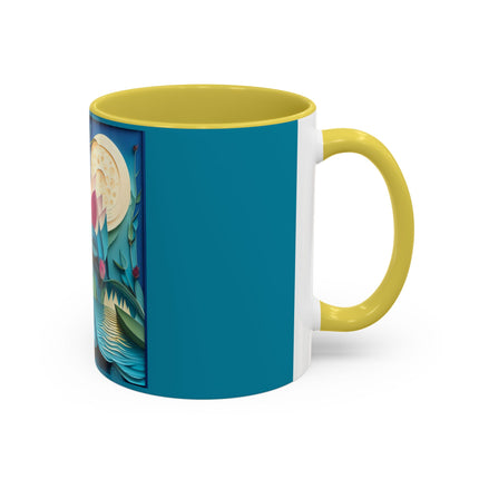 Ethereal Moonlit Lake Colorful Mugs (11oz, 15oz)