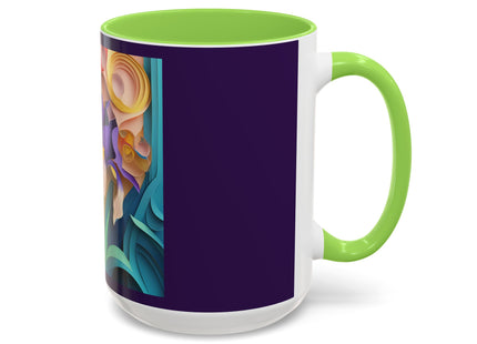 The Elegant Iris Flower Colorful Mugs (11oz, 15oz)