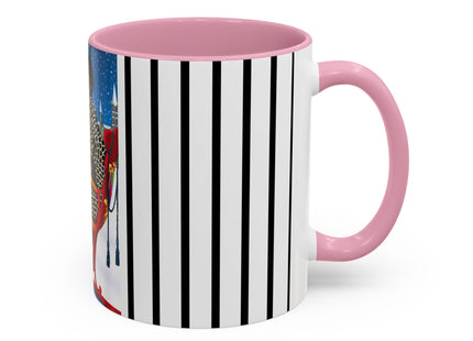 Elegant Winter Woman in Sleigh Colorful Mugs (11oz, 15oz)