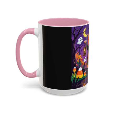 🎃🏮 The Pumpkin Gentleman's Moonlit Stroll Colorful Mug – Whimsical Halloween Charm