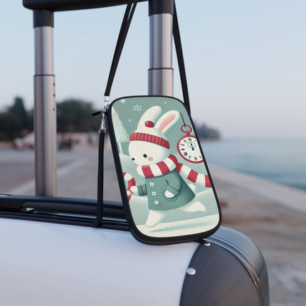 Candy Cane Timekeeper Bunny Passport Wallet