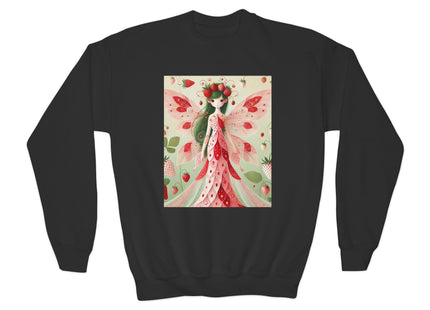Strawberry Fairy Delight Youth Crewneck Sweatshirt