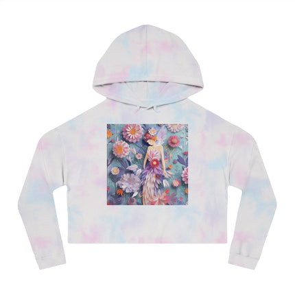 Aster Fairy Women’s Cropped Hooded Sweatshirt
