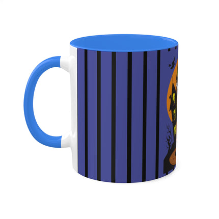 Halloween Night at the Haunted House Colorful Mugs, 11oz