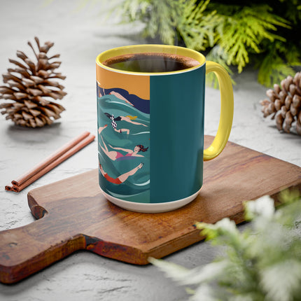 Summer Splash Colorful Mugs – Retro Beach Joy & Carefree Summer Vibes