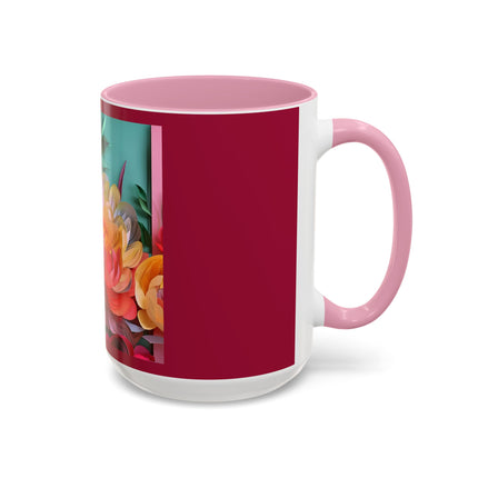 Peonies in Full Bloom Colorful Mugs (11oz, 15oz)