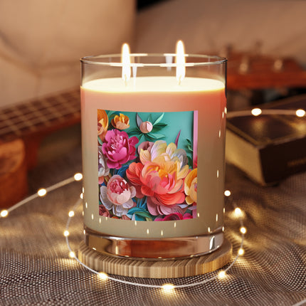 Peonies in Full Bloom Scented Candle - Full Glass, 11oz - The White Tea & Fig, The Lavender & Sage, and The Ocean Mist & Moss