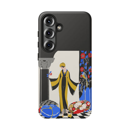 Art Deco Flapper in Yellow Robe Phone Case – Elegant Glamour & Exotic Charm