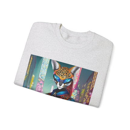 Cyber Cat Glamour Unisex Heavy Blend™ Crewneck Sweatshirt