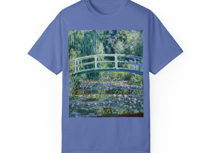 Water Lilies and Japanese Bridge by Claude Monet Unisex Garment-Dyed T-shirt