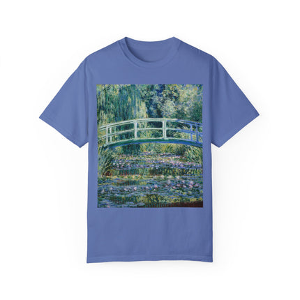 Water Lilies and Japanese Bridge by Claude Monet Unisex Garment-Dyed T-shirt