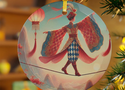 The Lantern Walker Glass Ornament