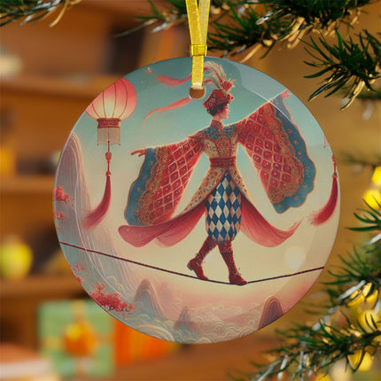 The Lantern Walker Glass Ornament