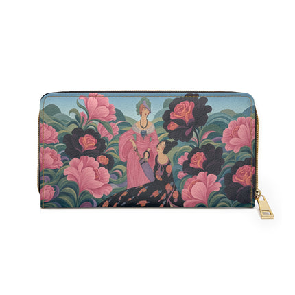 🌺🎀 The Rose Garden Companions Wallet – Art Deco Floral Romance