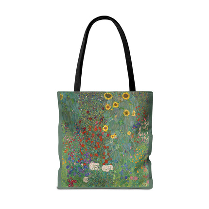 Farm Garden with Sunflowers by Gustav Klimt Tote Bag (AOP)