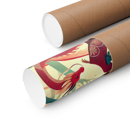 🐉🧚 The Dragon Fairy’s Dance Matte Vertical Poster – Spring Magic & Mythical Grace