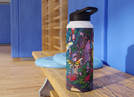 Neon Swarm Stainless Steel Water Bottle