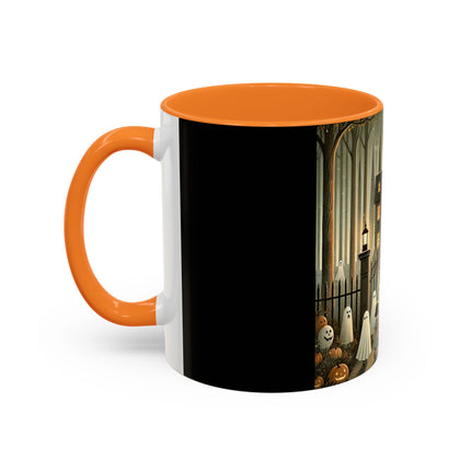 Ghostly Welcome – A Halloween Night Colorful Mugs (11oz, 15oz)