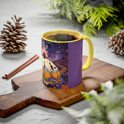 🎃🌙 The Pumpkin Moon Dress Colorful Mug – Whimsical Halloween Fashion