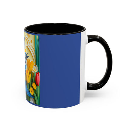 Blue Jays in a Spring Garden Colorful Mugs (11oz, 15oz)