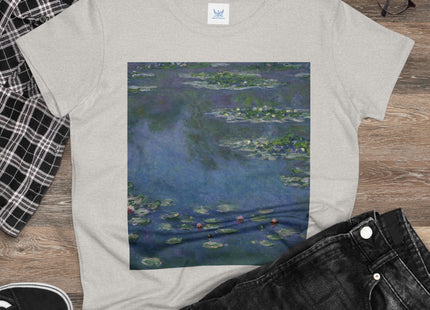 Water Lilies by Claude Monet Women's Midweight Cotton Tee