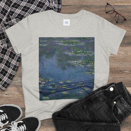 Water Lilies by Claude Monet Women's Midweight Cotton Tee