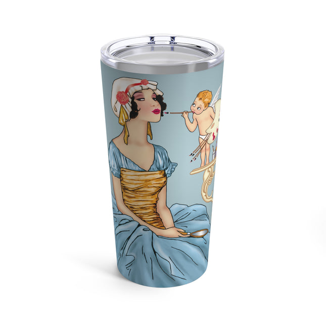 The Enchanting Painter: A Fairy's Artistic Touch Tumbler 20oz