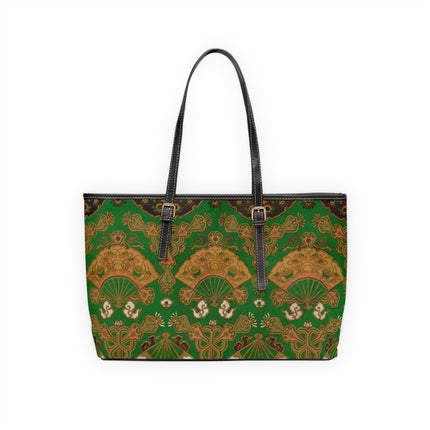 Japanese Fan Pattern by G.A. Audsley PU Leather Shoulder Bag