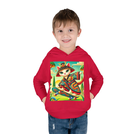Dragon Dance on Wheels Toddler Pullover Fleece Hoodie