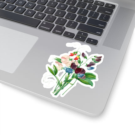 Sweet Pea botanical illustration by Pierre-Joseph Redouté Kiss-Cut Stickers (4 Sizes)