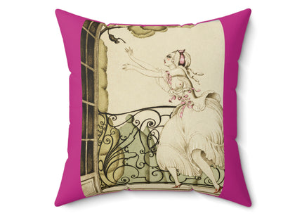 Sur talons rouges (On Red Heels) pl 02 by Gerda Wegener Spun Polyester Square Pillow