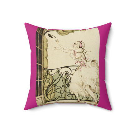 Sur talons rouges (On Red Heels) pl 02 by Gerda Wegener Spun Polyester Square Pillow