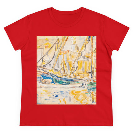 Saint-Tropez by Paul Signac Women's Midweight Cotton Tee