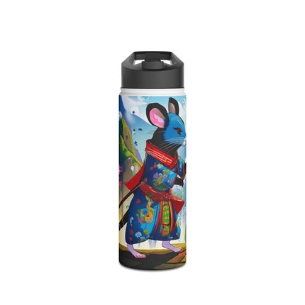 Cyber Samurai Rat Stainless Steel Water Bottle