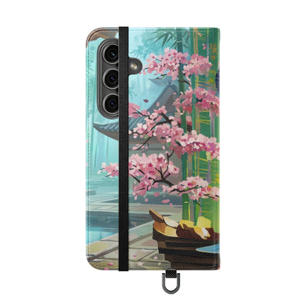 🌸✨ Cyberpunk Geisha Flip Case – Neon Elegance & Futuristic Grace