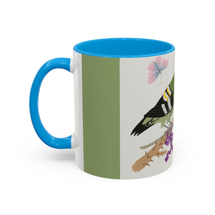 Woodpecker & Rose Colorful Mugs – Vibrant Spring & Bold Beauty