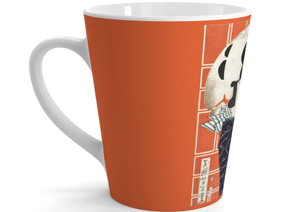 The Actor Bandō Hikosaburō V and the Mo troupe by Tsukioka Yoshitoshi Latte Mug