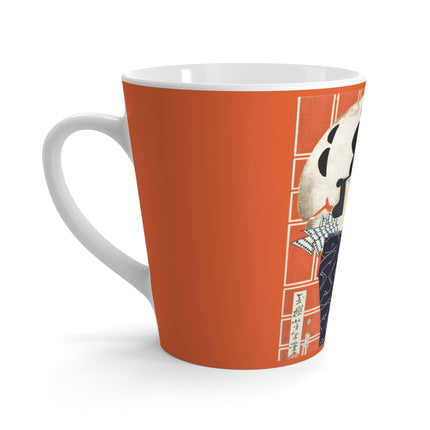 The Actor Bandō Hikosaburō V and the Mo troupe by Tsukioka Yoshitoshi Latte Mug