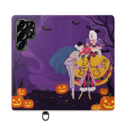 🎭🌹 The Harlequin Rose Masquerade Flip Case – Theatrical Halloween Romance