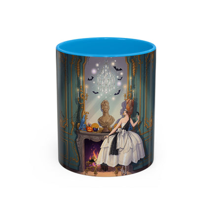 🕯️🎃 The Moonlit Manor Drawing Room Colorful Mug – Elegant Halloween Charm