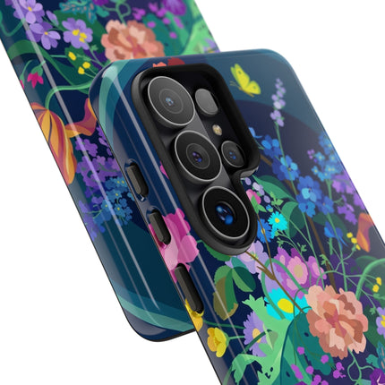 Midnight Floral Reverie Phone Case – Vibrant Bloom & Enchanted Beauty