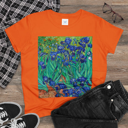 Irises by Van Gogh Women's Midweight Cotton Tee