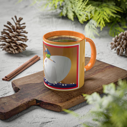 Crack-Up Comedy: The Great Egg Duel Colorful Mugs, 11oz
