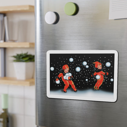 Festive Snowball Kiss-Cut Die-Cut Magnets (5 Sizes)